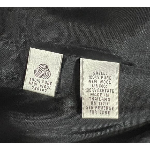 Valerie Stevens Women Wool Blazer Jacket Size 10 Black Buttons - Picture 6 of 10